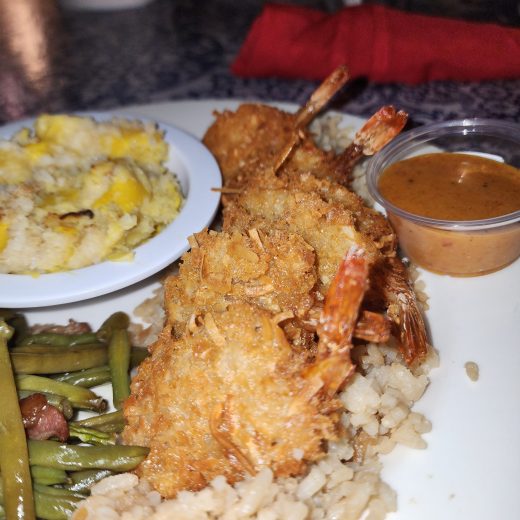Fried Panko Coconut Crusted Jumbo Shrimp
